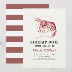 Klassische Shrimp Boil Probe Dinner Einladung