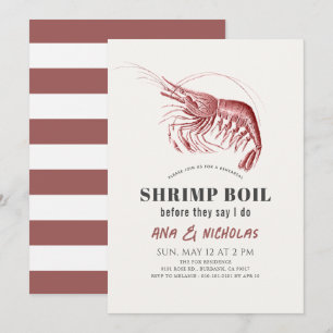 Klassische Shrimp Boil Probe Dinner Einladung
