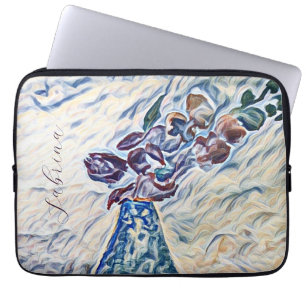 Klassische Signatur Texturierte Vase Illustration Laptopschutzhülle