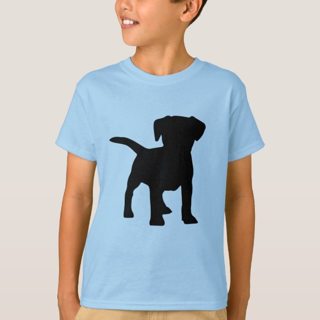 Klassische Silhouette von Hunde-T - Shirt (Vorderseite)