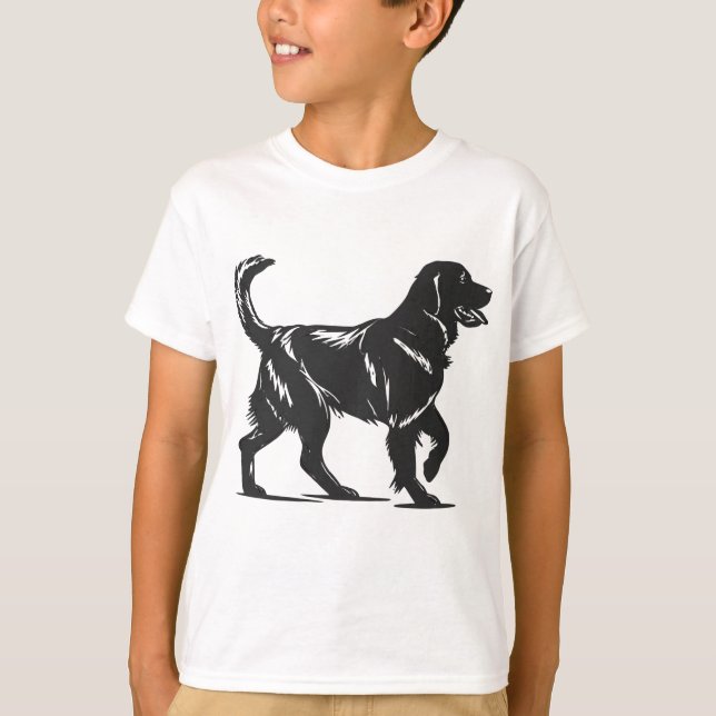 Klassische Silhouette von Hunde-T - Shirt (Vorderseite)