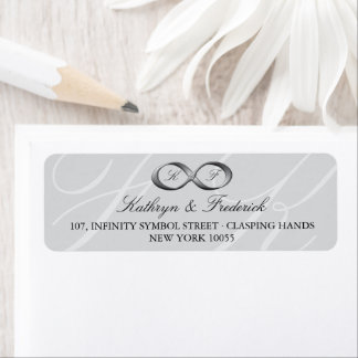 Klassische Silver Infinity Hand Clasp Hochzeitadre