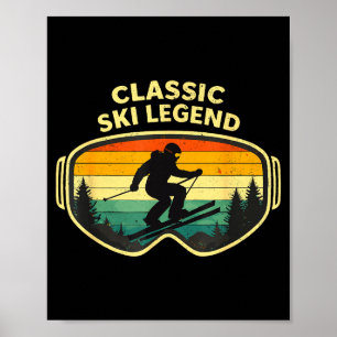 Klassische Skilegenden-Brillen Liebhaber Männer Fr Poster