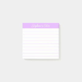 Klassische Skriptnotizen Helllila liniert Post-it Klebezettel
