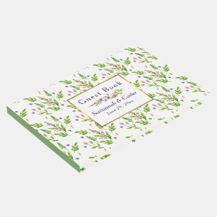 Klassische Sommerzeit-Blume Hochzeit Gästebuch