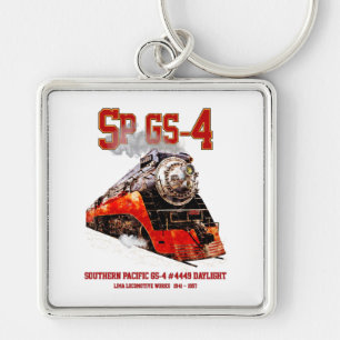 Klassische Southern Pacific GS-4-Dampflokomotive Schlüsselanhänger