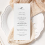 Klassische Speisekarte für Hochzeiten an der Rezep Menükarte<br><div class="desc">Unsere individuell gestaltete Speisekarte bietet moderne Kalligraphie,  um Ihre Gäste bei Ihrer Hochzeit oder Ihrer Veranstaltung über die Speisen zu informieren. Dieser Artikel ist Teil unserer Goldie Kollektion G100,  bitte kaufen Sie unseren Shop für passende Produkte.</div>