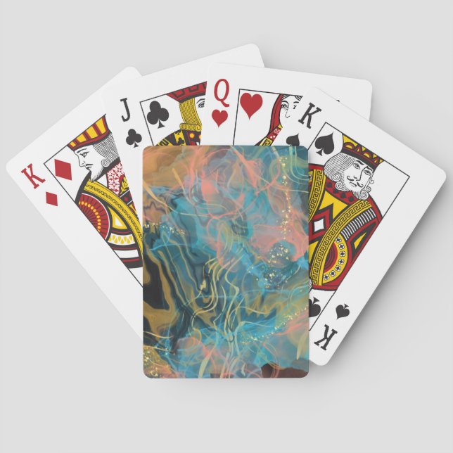 Klassische Spielkarten - abstraktes Design (Rückseite)