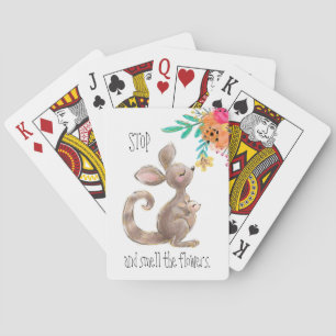 Klassische Spielkarten 'Anhalten und die Blumen ri