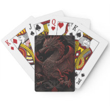 Klassische Spielkarten aus Rot und Schwarz