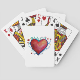 Klassische Spielkarten des Herzens