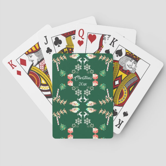 Klassische Spielkarten des Weihnachtsmanns (Rückseite)