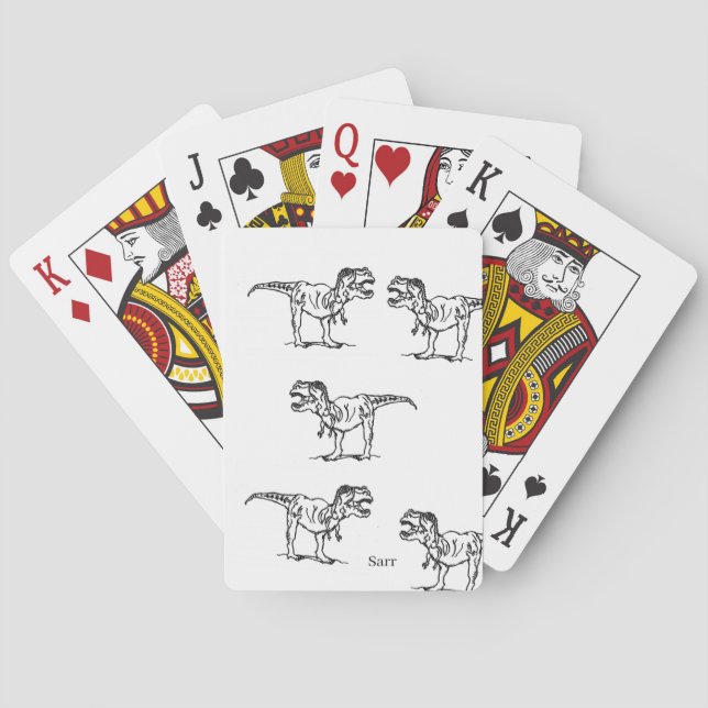Klassische Spielkarten: Dinosaurier Spielkarten (Rückseite)
