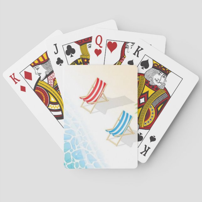 Klassische Spielkarten für den Strandstuhl (Rückseite)