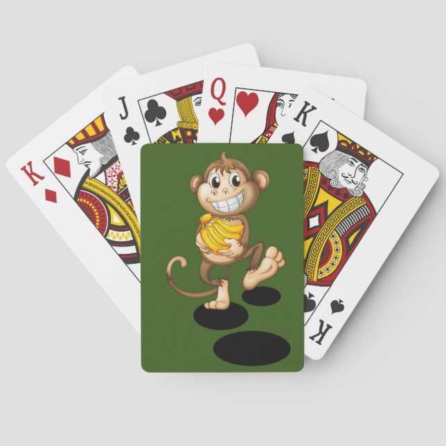 Klassische Spielkarten für glückliche Affen (Rückseite)