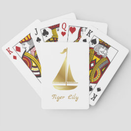 Klassische Spielkarten für Gold Sailboat