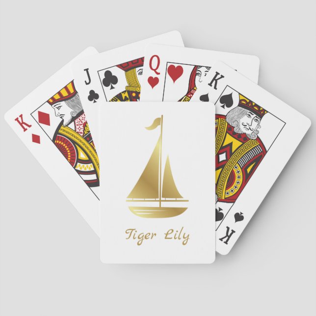 Klassische Spielkarten für Gold Sailboat (Rückseite)