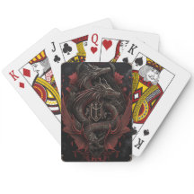 Klassische Spielkarten für rote und schwarze Drach
