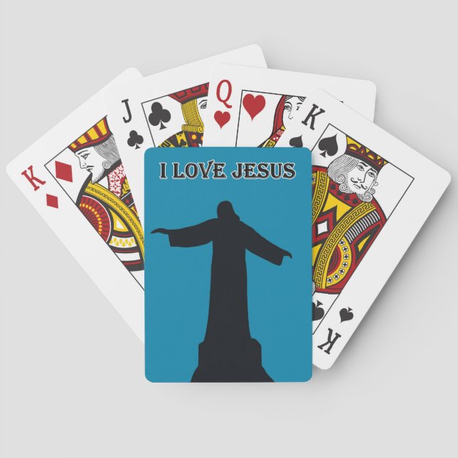 Klassische Spielkarten   ich liebe jesus  (Rückseite)