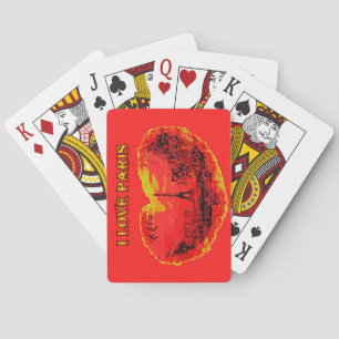 Klassische Spielkarten ich liebe paris