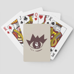 Klassische Spielkarten mit braunem Auge