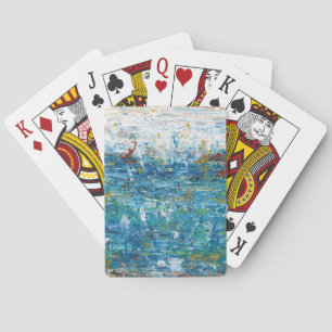 Klassische Spielkarten mit Mixed-Media-Kunst