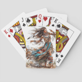 Klassische Spielkarten mit Native American Tänzeri