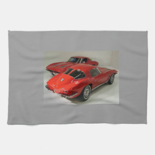 Klassische Split Window Red Corvette Handtuch