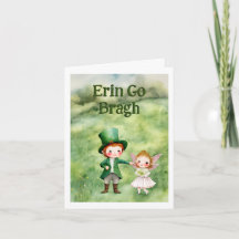 Klassische St. Patrick's Day-Karte mit Leprechaun