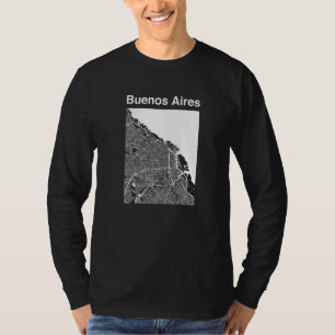Klassische Stadtplangrafik Buenos Aires Argentinie T-Shirt