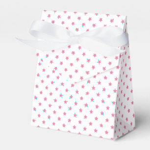 Klassische Sterne Fuchsia Pink - Weiß Geschenkschachtel