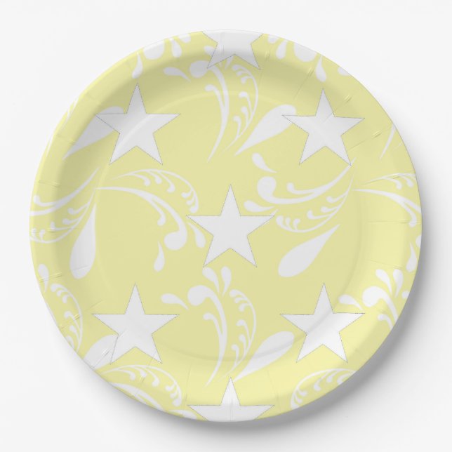 Klassische Sternpapierplatte Pappteller (Vorderseite)
