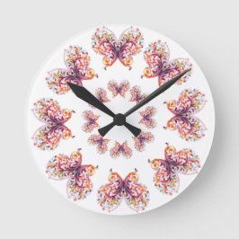 Klassische Stile Butterflies Runde Wanduhr