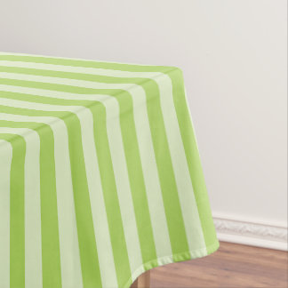 Klassische Streifen Zweifarbige Grünschattierungen Tischdecke