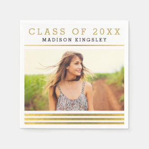 Klassische Stripes Graduation Party Napkin Serviette