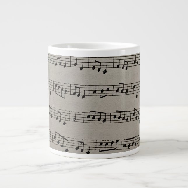 Klassische Symphonie-Musiknoten Jumbo-Tasse (Vorderseite)