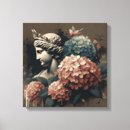 Klassische Szene mit Gipsumstatue Leinwanddruck