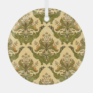 Klassische Tapete aus Blumen: stilisierte Damast. Ornament Aus Glas