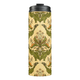 Klassische Tapete aus Blumen: stilisierte Damast. Thermosbecher