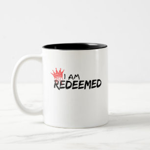 Klassische Tasse, 11 oz Ich bin erlöst Christlich Zweifarbige Tasse