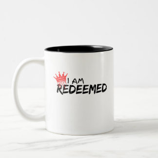 Klassische Tasse, 11 oz Ich bin erlöst Christlich  Zweifarbige Tasse