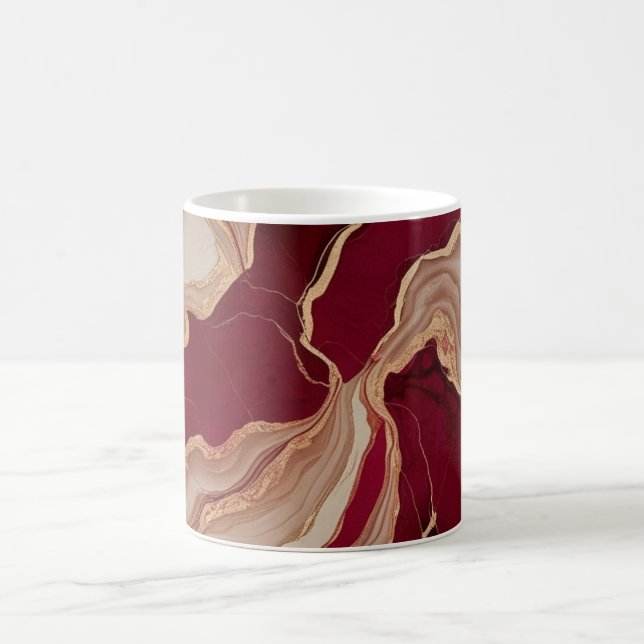 Klassische Tasse, 18 oz mit rotem Marmor Kaffeetasse (Mittel)