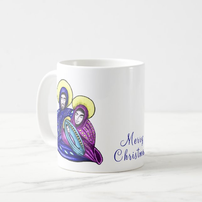 Klassische Tasse Frohe Weihnachten (Vorderseite Links)