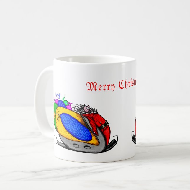 Klassische Tasse Frohe Weihnachten (Vorderseite Links)