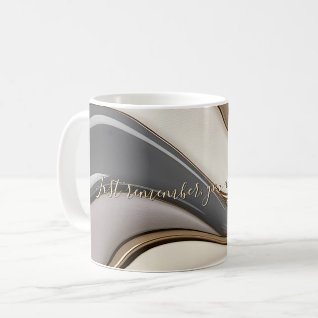 Klassische Tasse im stilvollen abstrakten Design (Vorderseite Links)
