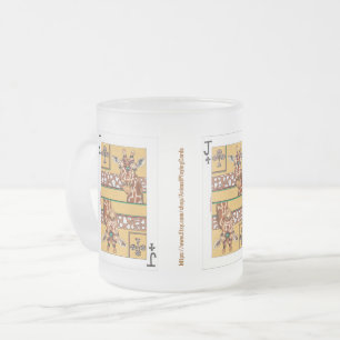Klassische Tasse, Jack von Clubs: Giraffe Mattglastasse