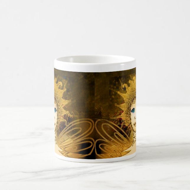 Klassische Tasse mit goldener Kunst Déco Art-Fee (Mittel)