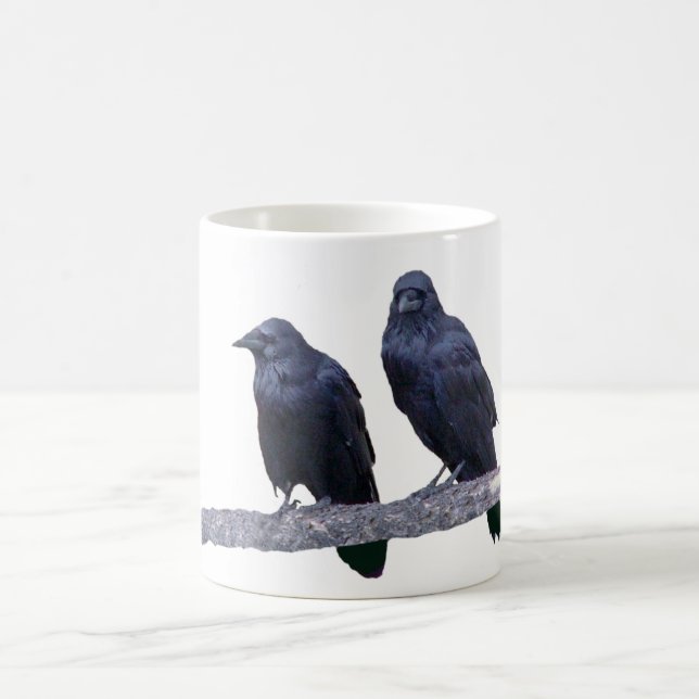 Klassische Tasse mit Raben (Mittel)