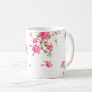 Klassische Tasse mit rosa Rosen