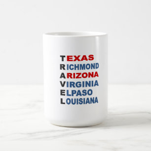 Klassische Tasse weiß TRAVEL USA